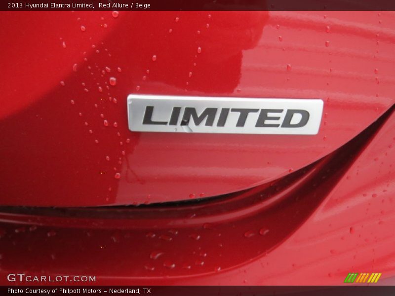 Red Allure / Beige 2013 Hyundai Elantra Limited