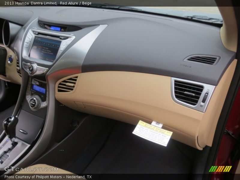 Red Allure / Beige 2013 Hyundai Elantra Limited
