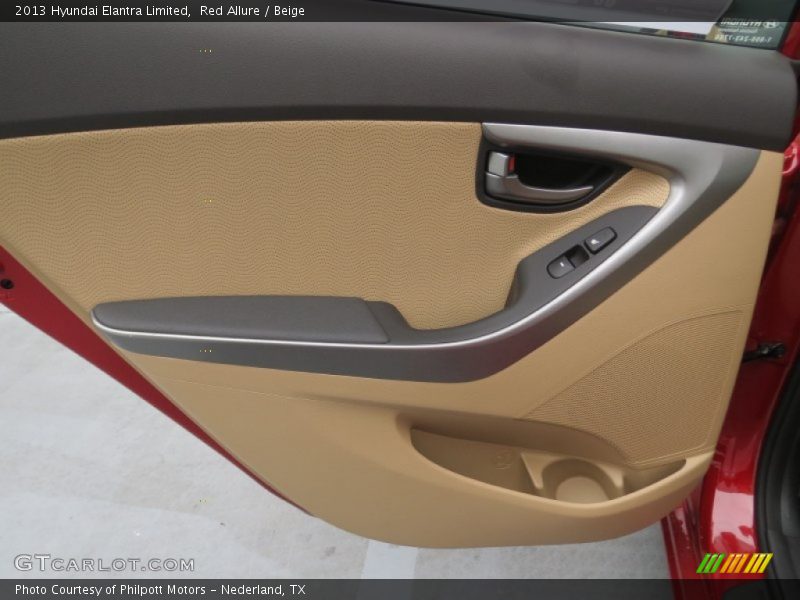 Red Allure / Beige 2013 Hyundai Elantra Limited