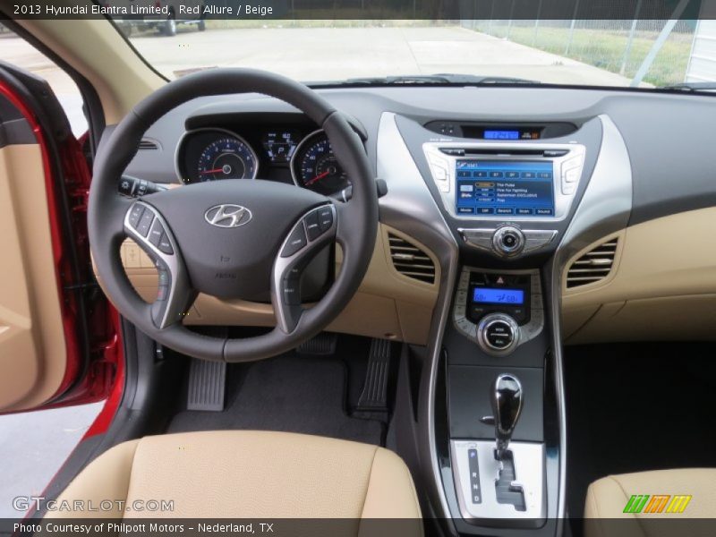 Red Allure / Beige 2013 Hyundai Elantra Limited
