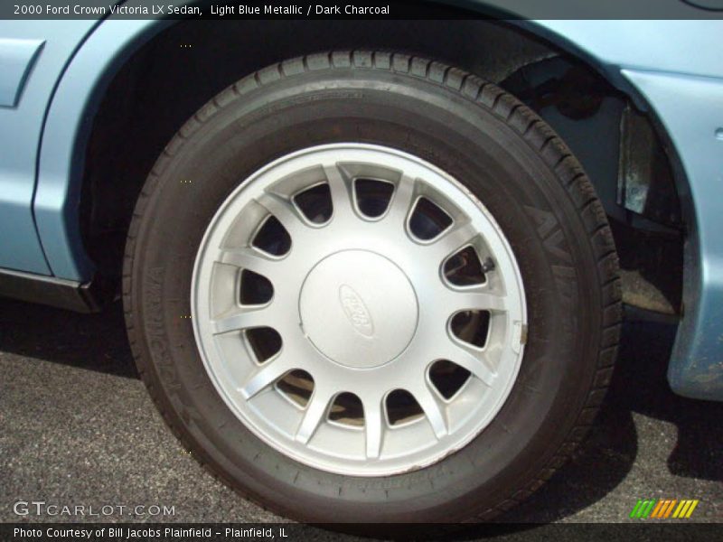 Light Blue Metallic / Dark Charcoal 2000 Ford Crown Victoria LX Sedan
