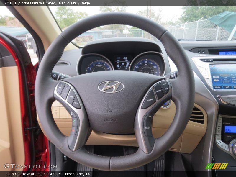Red Allure / Beige 2013 Hyundai Elantra Limited