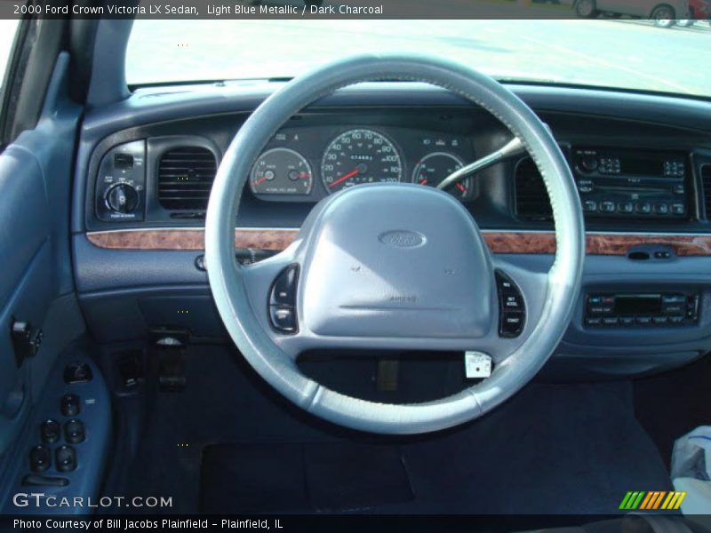Light Blue Metallic / Dark Charcoal 2000 Ford Crown Victoria LX Sedan