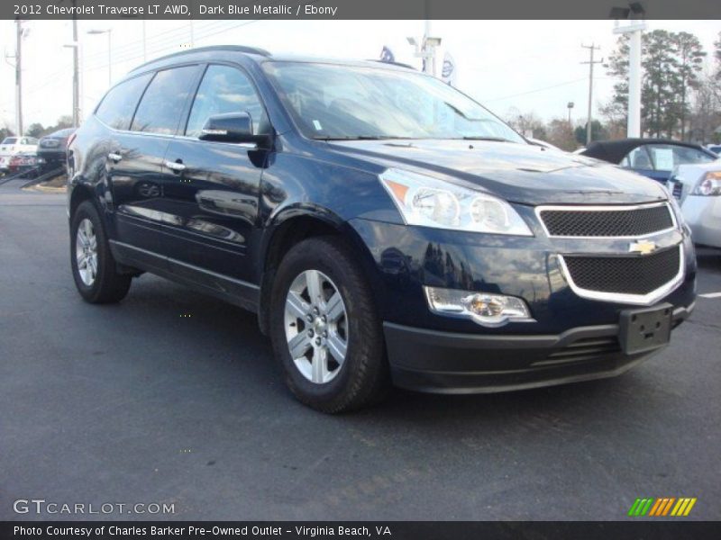 Dark Blue Metallic / Ebony 2012 Chevrolet Traverse LT AWD