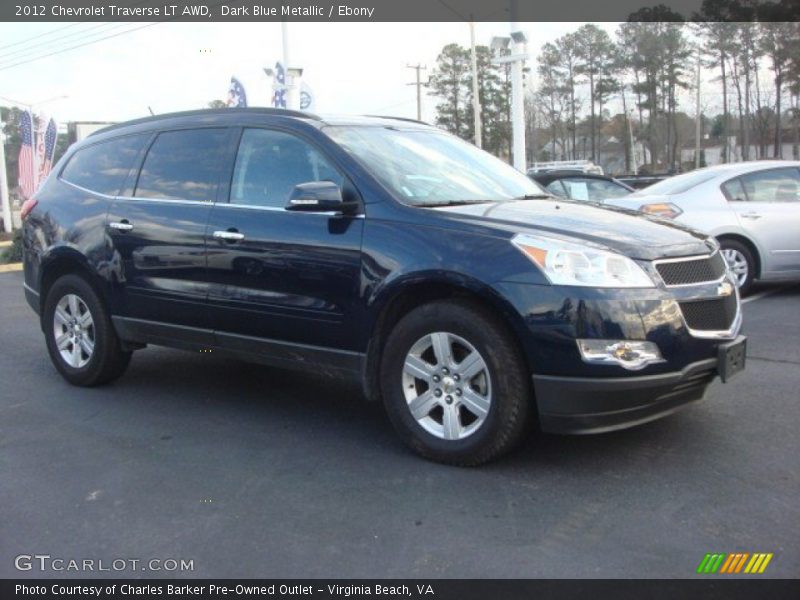 Dark Blue Metallic / Ebony 2012 Chevrolet Traverse LT AWD