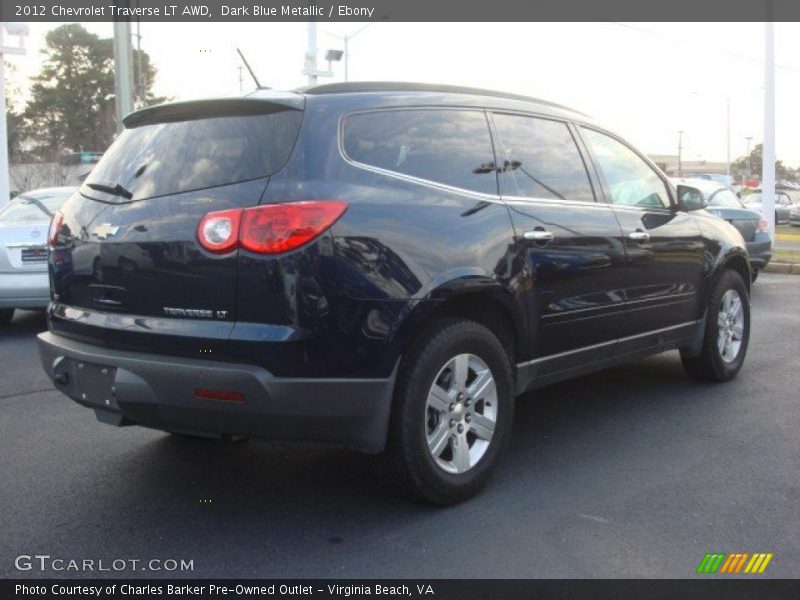 Dark Blue Metallic / Ebony 2012 Chevrolet Traverse LT AWD