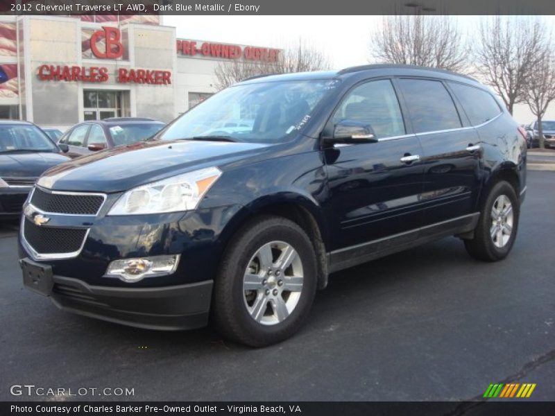 Dark Blue Metallic / Ebony 2012 Chevrolet Traverse LT AWD