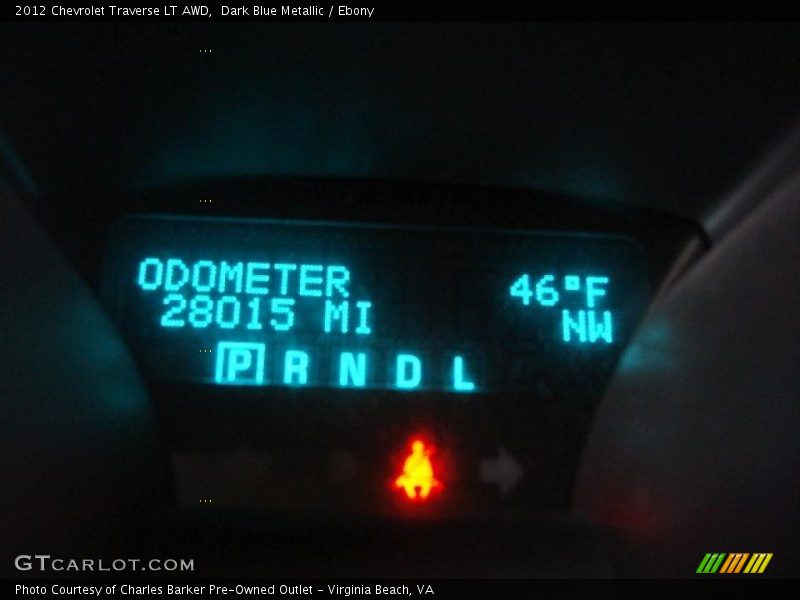 Dark Blue Metallic / Ebony 2012 Chevrolet Traverse LT AWD