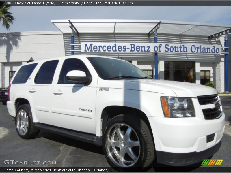 Summit White / Light Titanium/Dark Titanium 2008 Chevrolet Tahoe Hybrid