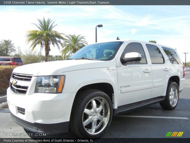 Summit White / Light Titanium/Dark Titanium 2008 Chevrolet Tahoe Hybrid