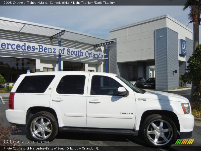 Summit White / Light Titanium/Dark Titanium 2008 Chevrolet Tahoe Hybrid
