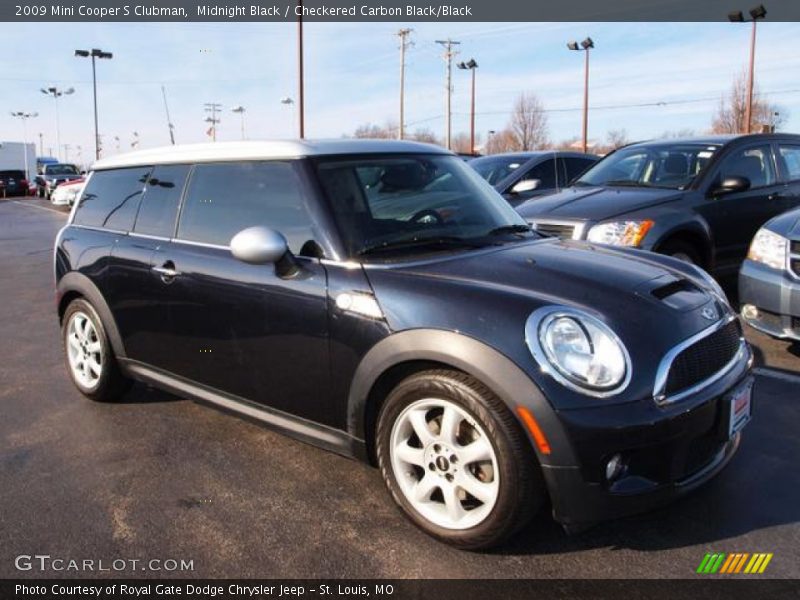 Midnight Black / Checkered Carbon Black/Black 2009 Mini Cooper S Clubman