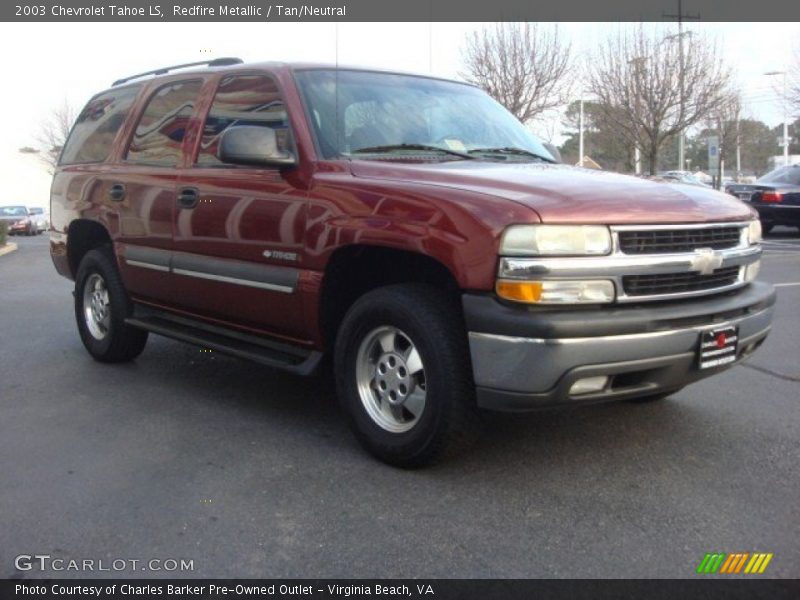 Redfire Metallic / Tan/Neutral 2003 Chevrolet Tahoe LS