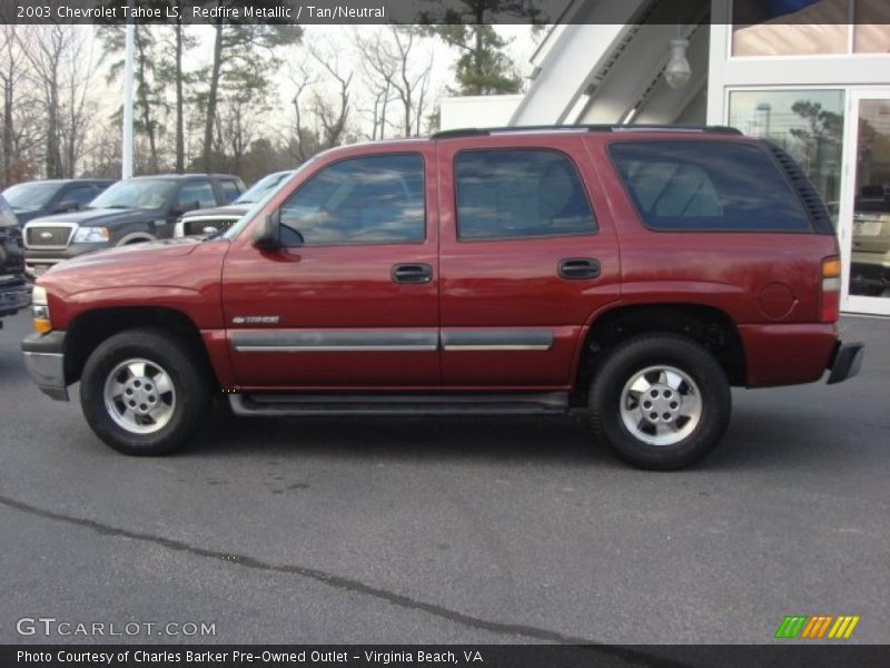 Redfire Metallic / Tan/Neutral 2003 Chevrolet Tahoe LS