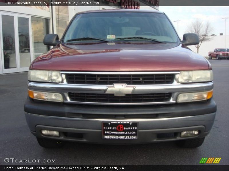 Redfire Metallic / Tan/Neutral 2003 Chevrolet Tahoe LS