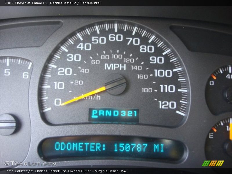 Redfire Metallic / Tan/Neutral 2003 Chevrolet Tahoe LS