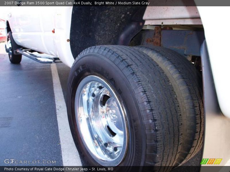 Bright White / Medium Slate Gray 2007 Dodge Ram 3500 Sport Quad Cab 4x4 Dually