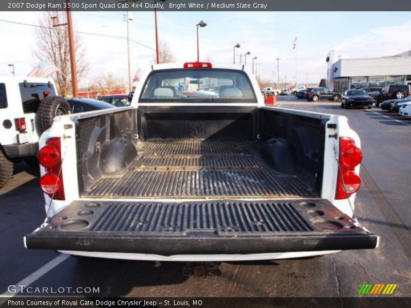 Bright White / Medium Slate Gray 2007 Dodge Ram 3500 Sport Quad Cab 4x4 Dually