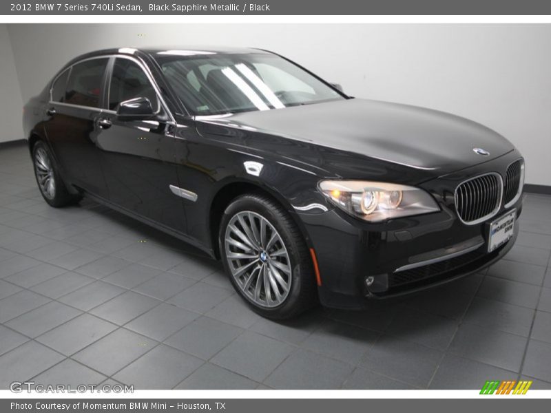 Black Sapphire Metallic / Black 2012 BMW 7 Series 740Li Sedan