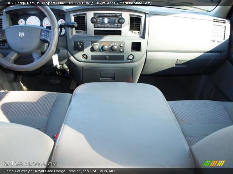 Bright White / Medium Slate Gray 2007 Dodge Ram 3500 Sport Quad Cab 4x4 Dually