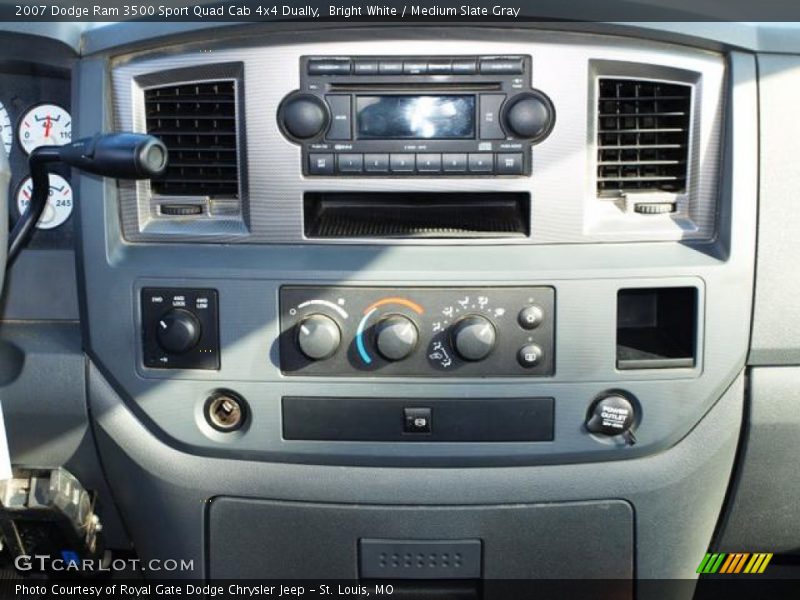 Bright White / Medium Slate Gray 2007 Dodge Ram 3500 Sport Quad Cab 4x4 Dually