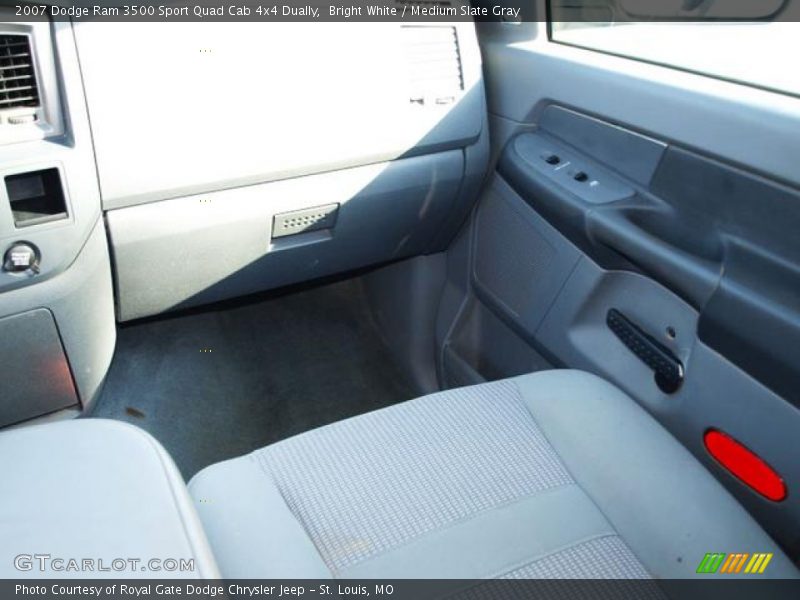 Bright White / Medium Slate Gray 2007 Dodge Ram 3500 Sport Quad Cab 4x4 Dually