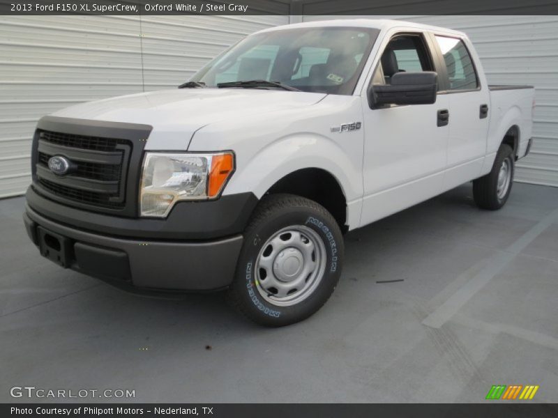 Oxford White / Steel Gray 2013 Ford F150 XL SuperCrew