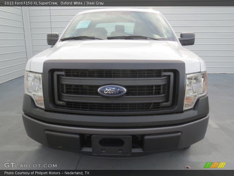 Oxford White / Steel Gray 2013 Ford F150 XL SuperCrew