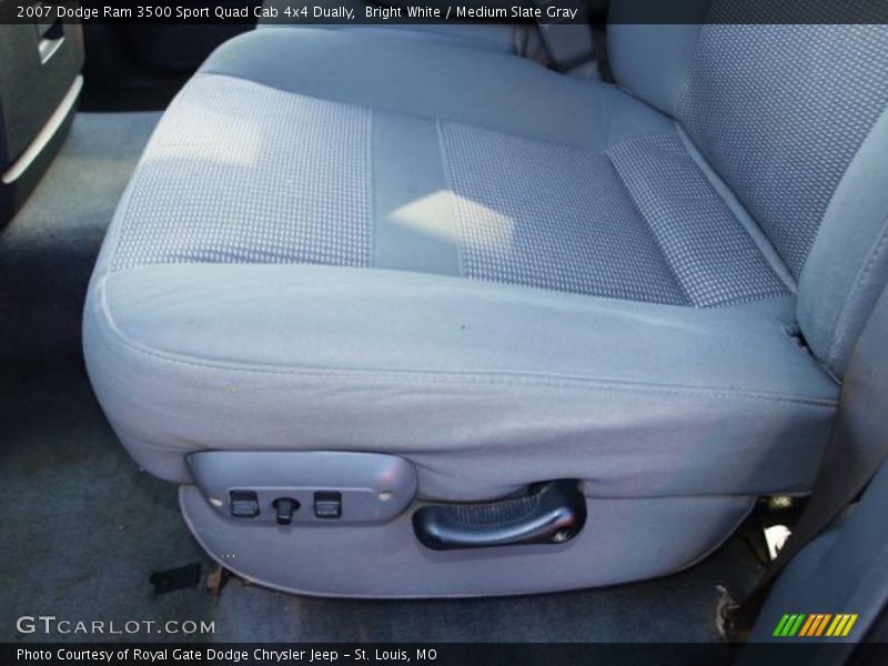 Bright White / Medium Slate Gray 2007 Dodge Ram 3500 Sport Quad Cab 4x4 Dually
