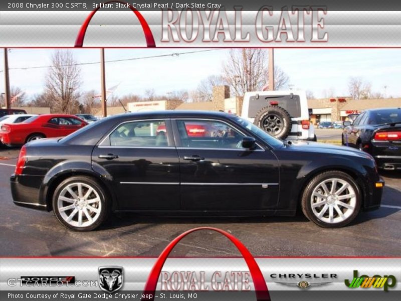 Brilliant Black Crystal Pearl / Dark Slate Gray 2008 Chrysler 300 C SRT8