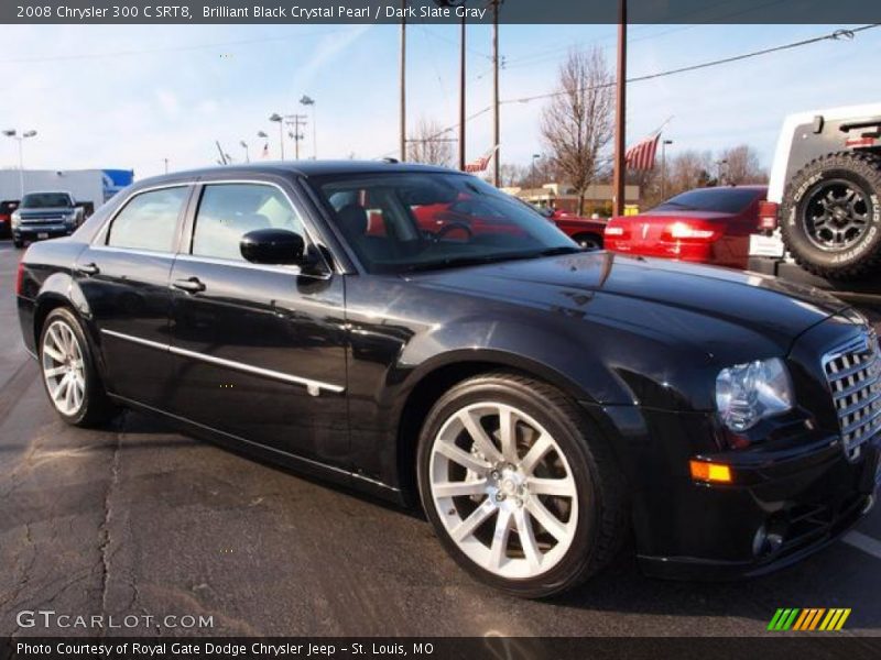 Brilliant Black Crystal Pearl / Dark Slate Gray 2008 Chrysler 300 C SRT8