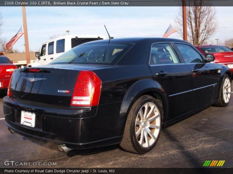 Brilliant Black Crystal Pearl / Dark Slate Gray 2008 Chrysler 300 C SRT8