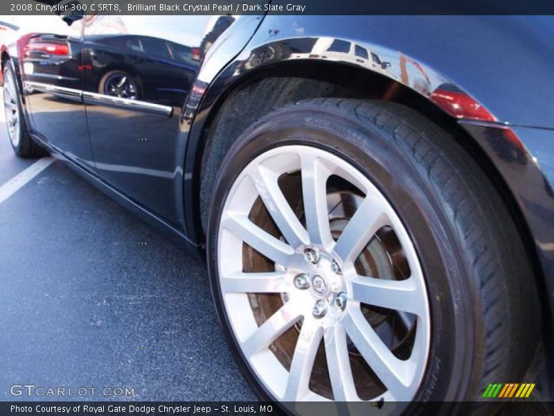 Brilliant Black Crystal Pearl / Dark Slate Gray 2008 Chrysler 300 C SRT8