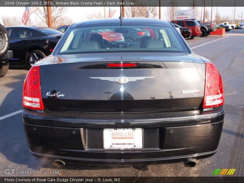 Brilliant Black Crystal Pearl / Dark Slate Gray 2008 Chrysler 300 C SRT8
