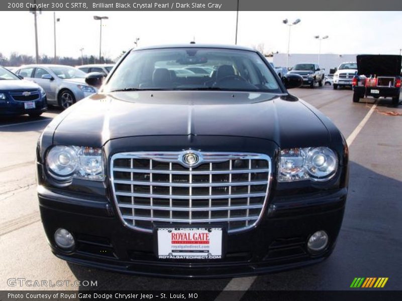 Brilliant Black Crystal Pearl / Dark Slate Gray 2008 Chrysler 300 C SRT8