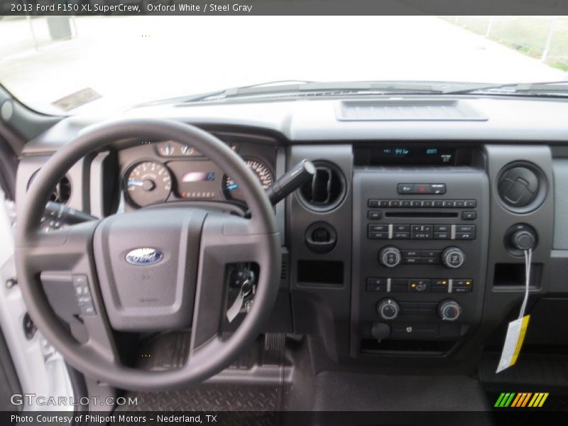 Oxford White / Steel Gray 2013 Ford F150 XL SuperCrew
