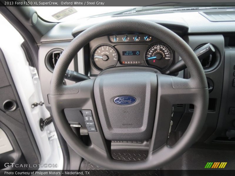 Oxford White / Steel Gray 2013 Ford F150 XL SuperCrew