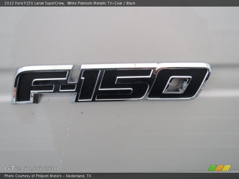 White Platinum Metallic Tri-Coat / Black 2013 Ford F150 Lariat SuperCrew