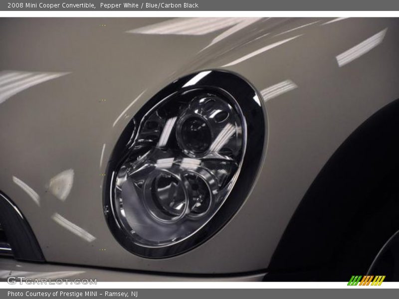 Pepper White / Blue/Carbon Black 2008 Mini Cooper Convertible