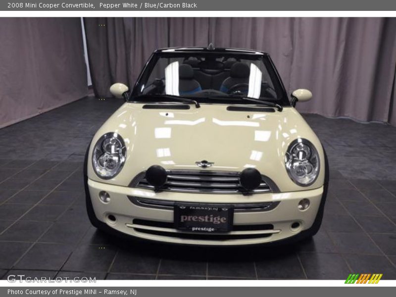 Pepper White / Blue/Carbon Black 2008 Mini Cooper Convertible