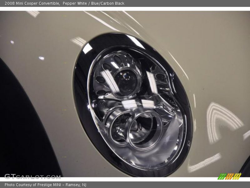 Pepper White / Blue/Carbon Black 2008 Mini Cooper Convertible