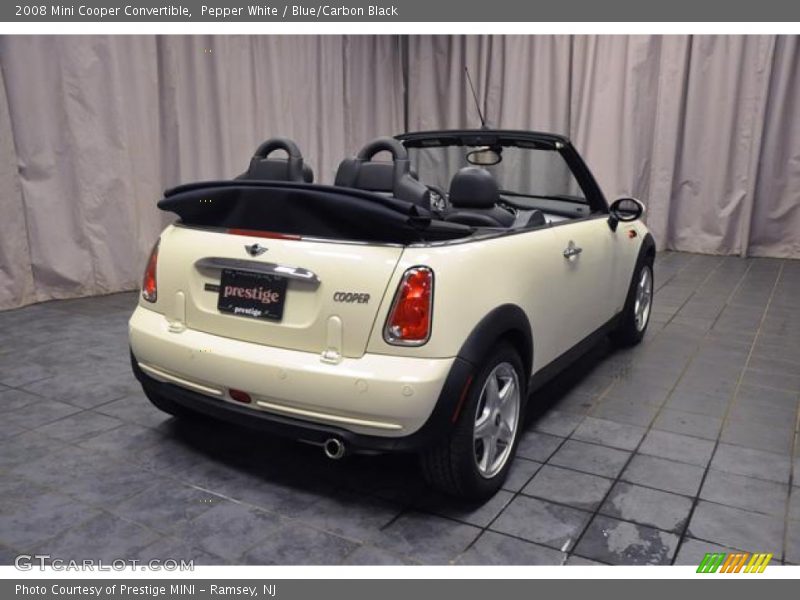 Pepper White / Blue/Carbon Black 2008 Mini Cooper Convertible
