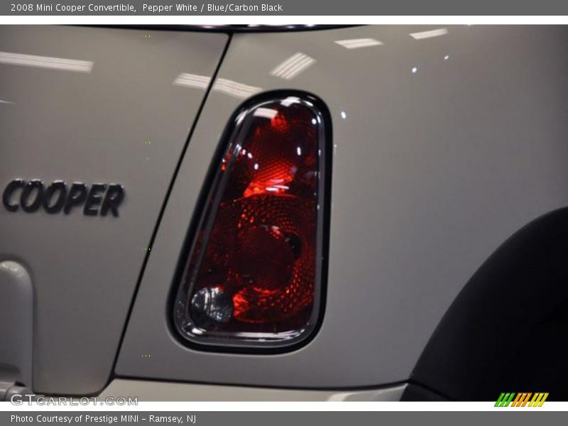 Pepper White / Blue/Carbon Black 2008 Mini Cooper Convertible
