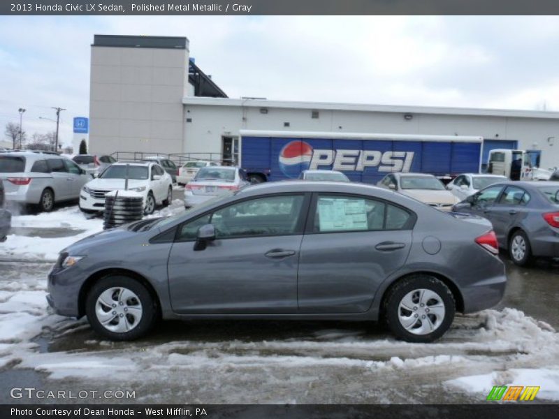 Polished Metal Metallic / Gray 2013 Honda Civic LX Sedan