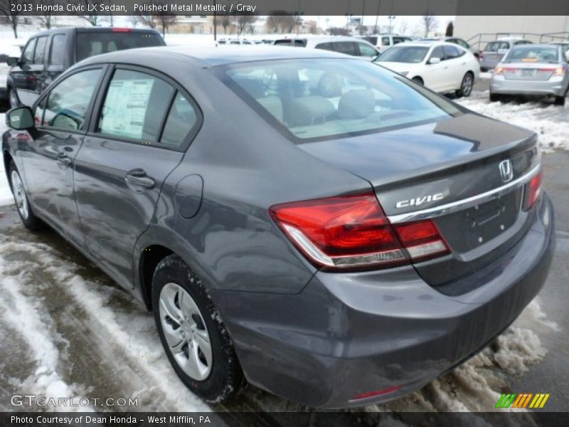 Polished Metal Metallic / Gray 2013 Honda Civic LX Sedan