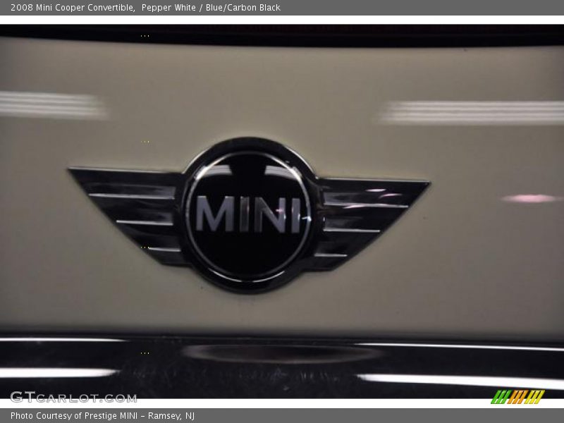 Pepper White / Blue/Carbon Black 2008 Mini Cooper Convertible