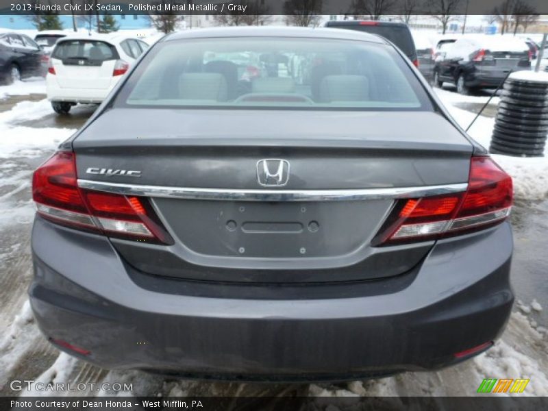 Polished Metal Metallic / Gray 2013 Honda Civic LX Sedan