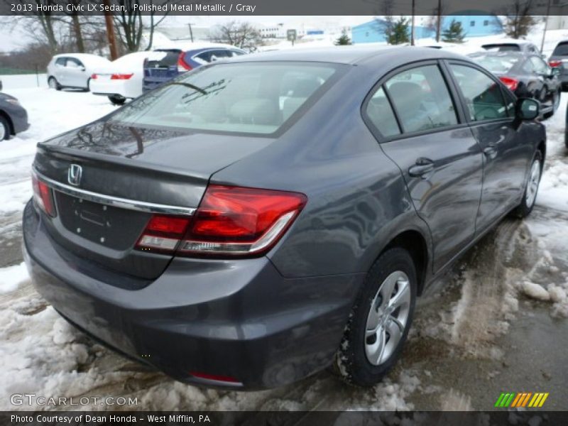 Polished Metal Metallic / Gray 2013 Honda Civic LX Sedan