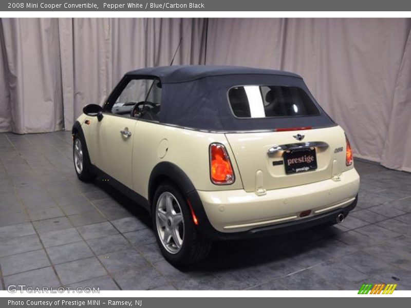 Pepper White / Blue/Carbon Black 2008 Mini Cooper Convertible