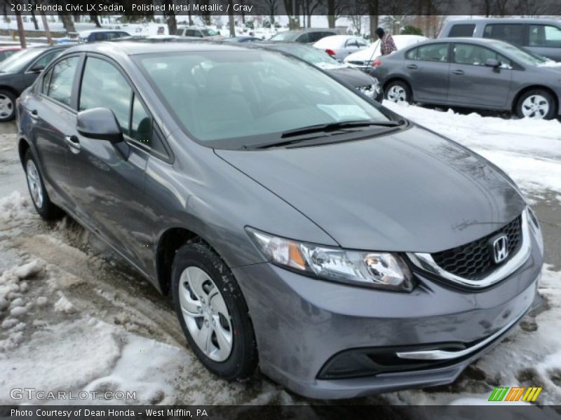 Polished Metal Metallic / Gray 2013 Honda Civic LX Sedan